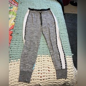 PINK Grey sweatpants, size SMALL